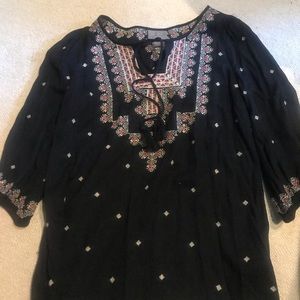 VANESSVIRGINIA BLACK COTTON MADE IN INDIA SHIRT XS